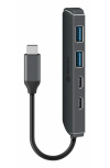 Steren Hub USB C - 2x USB A 3.0, 2x USB C, Negro