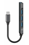 Steren Hub USB C - 3x USB A 2.0, 1x USB A 3.0, Negro