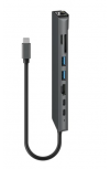 Steren Docking Station USB-5298 USB-C, 2 x USB-C 3.0, 2 x USB-A 3.0, 2 x USB-A 2.0, 1 x HDMI, 1 x RJ-45, MicroSD/SD