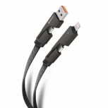 Steren Cable USB A/C Macho - USB-C/Lightning Macho, 1.2 Metros