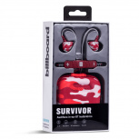 STF Audífonos Intrauriculares con Micrófono Survivor, Inalámbrico, Bluetooth, Gris/Rojo - Imagen adicional 3