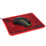 Kit Gamer de Mouse y Mousepad STF Xtrike Me GMP-290, Alámbrico, USB, 3600DPI, Negro/Rojo