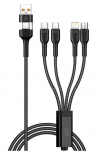 STF Cable USB-C Macho - USB-C/Micro-USB/Lightning Macho, 1.8 Metros