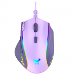 Mouse Gamer STF M01027, Alámbrico, Óptico, 800DPI, USB-A, Morado