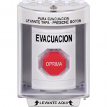 STI Botón de Salida de Emergencia, Alámbrico, Blanco, Texto en Español