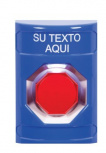 ﻿STI Botón de Emergencia con Bocina, Alámbrico, Azul/Rojo, Texto en Español