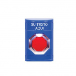 STI Botón de Emergencia con Bocina, Alámbrico, Azul/Rojo, Texto en Español