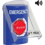 STI Botón de Emergencia con Sirena SS24A2EM-EN, Alámbrico, Azul, Texto en Inglés
