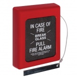 STI Protector Rómpase en Caso de Incendio para Estaciones de Emergencia STI-4100, Rojo