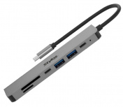 Stylos Docking Station STCBHUB71G USB-C, 2 x USB-C 3.0, 2 x USB-A 2.0, 1 x HDMI, MicroSD/SD