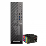 Gabinete Stylos Mince Slim, Mini-Tower, Micro-ATX, USB 2.0/3.0, con Fuente de 550W, sin Ventiladores Instalados, Negro - Imagen adicional 1
