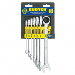 Surtek Juego de Llaves Combinadas 100568, 7 Piezas, Acero