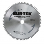 Surtek Disco para Sierra 120623, 10”, 80 Dientes, para Madera