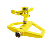 Surtek Aspersor Estacionario con Base 130315, 3/4", Giratorio, Amarillo