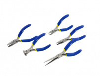 Surtek Juego de Pinzas 142041, 5 Piezas, Azul/Amarillo