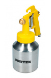 Surtek Pistola de Baja Presión para Pintar PPB2, 50PSI, 1.3 mm, 1L, Cromado/Amarillo