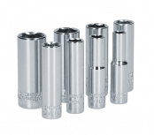 Surtek Juego de Dados Largos S13S, 1/4", 8 Piezas, Acero