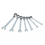 Surtek Juego de Llave Combinada 100574, 3/8", 7 Piezas, Acero Cromado
