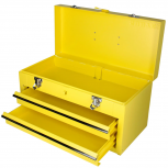 Surtek Caja de Herramientas 125107, 3 Compartimentos, Amarillo