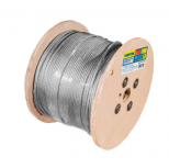 Surtek Cable de acero CA2116, 7 x 19 hilos, 1/2", 76 Metros