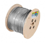 Surtek Bobina de Cable de Acero con Grillete CAP148, 1/4", 300 Metros, Acero