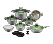 Swiss Zurich Batería de Cocina Bergmayer, Acero Inoxidable, 16 Piezas