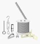 Syscom Kit de Sujeción de Mástil KIT-RET-3M, 3 Metros, para Piso de Concreto