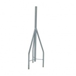 Syscom Tramo de Remate con Tubo Central 1 7/8" Galvanizado, Gris