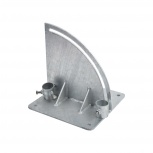 Syscom Base para Mástil con Ajuste de Ángulo, Galvanizado