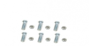 Syscom Kit de Tornillos y Tuercas de 1/2 x 3 1/2, Plata