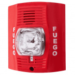 System Sensor Sirena con Lámpara Estroboscópica para Exterior, Rojo