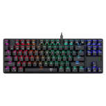 Teclado Gamer T-Dagger Bora RGB, Teclado Mecánico, Switch Blue, Alámbrico, Negro (Español)