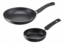 T-Fal Juego de Sartenes Inicia, 18/30cm, Antiadherente, Aluminio, 2 Piezas, Negro