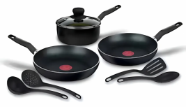 T-Fal Batería de Cocina Vital, Aluminio, Antiadherente, 8 Piezas