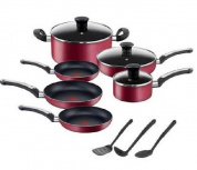 T-Fal Batería de Cocina Expert Chef, Aluminio, Antiadherente, 12 Piezas