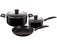 T-Fal Batería de Cocina A741S585, Aluminio, Antiadherente, 5 piezas