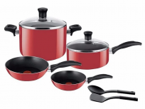 T-Fal Batería de Cocina Easy Care, Aluminio, Antiadherente, 8 Piezas