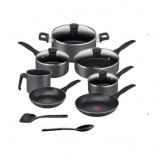 T-Fal Batería de Cocina Family Cook, 13 Piezas, Gris