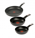 T-Fal Juego de Sartenes C3829083, 3 Piezas, Antiadherente, Aluminio, Negro image