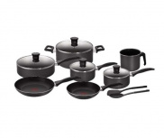 T-Fal Batería de Cocina B479SD84, Aluminio, Antiadherente, 13 Piezas
