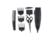 Taurus Kit Recortadora HAIR PRO, Negro/Plata, incluye Guías de Corte/Peine/Tijeras/Aceite Lubricante/Cepillo Limpiador/Tapa Protectora