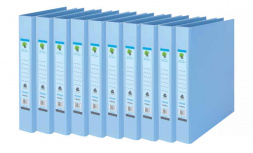 Techmakro Carpeta con Arillo KITCARP10-1AZ, para 250 Hojas de Tamaño Carta, 10 Piezas