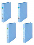 Techmakro Carpeta con Arillo KITCARP4-1AZ, para 250 Hojas de Tamaño Carta, 4 Piezas