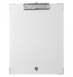 Techmakro Tabla de Cartón/PVC con Agarrapapeles, Tamaño Carta, Blanco