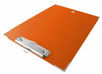 Techmakro Tabla de Cartón/PVC con Agarrapapeles, Tamaño Carta, Naranja