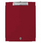 Techmakro Tabla de Cartón/PVC con Agarrapapeles, Tamaño Carta, Rojo