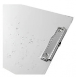 Techmakro Tabla de Cartón/PVC con Agarrapapeles, Tamaño A4, Blanco