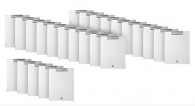 Techmakro Tabla de Cartón/PVC con Agarrapapeles, Tamaño A4, Blanco