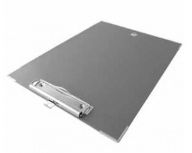 Techmakro Tabla de Cartón/PVC con Agarrapapeles, Tamaño Carta, Plata