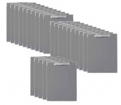 Techmakro Tabla de Cartón/PVC con Agarrapapeles, Tamaño Carta, Plata